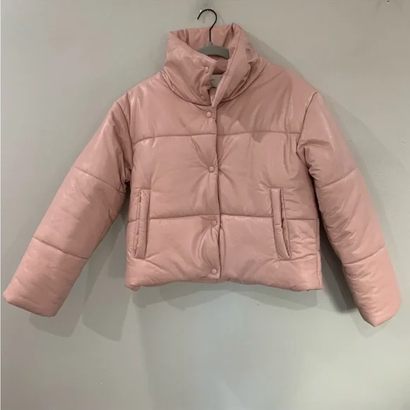 Cami NYC Coat Cecilia Faux Leather Puffer in Light Pink - Picture 4 of 7
